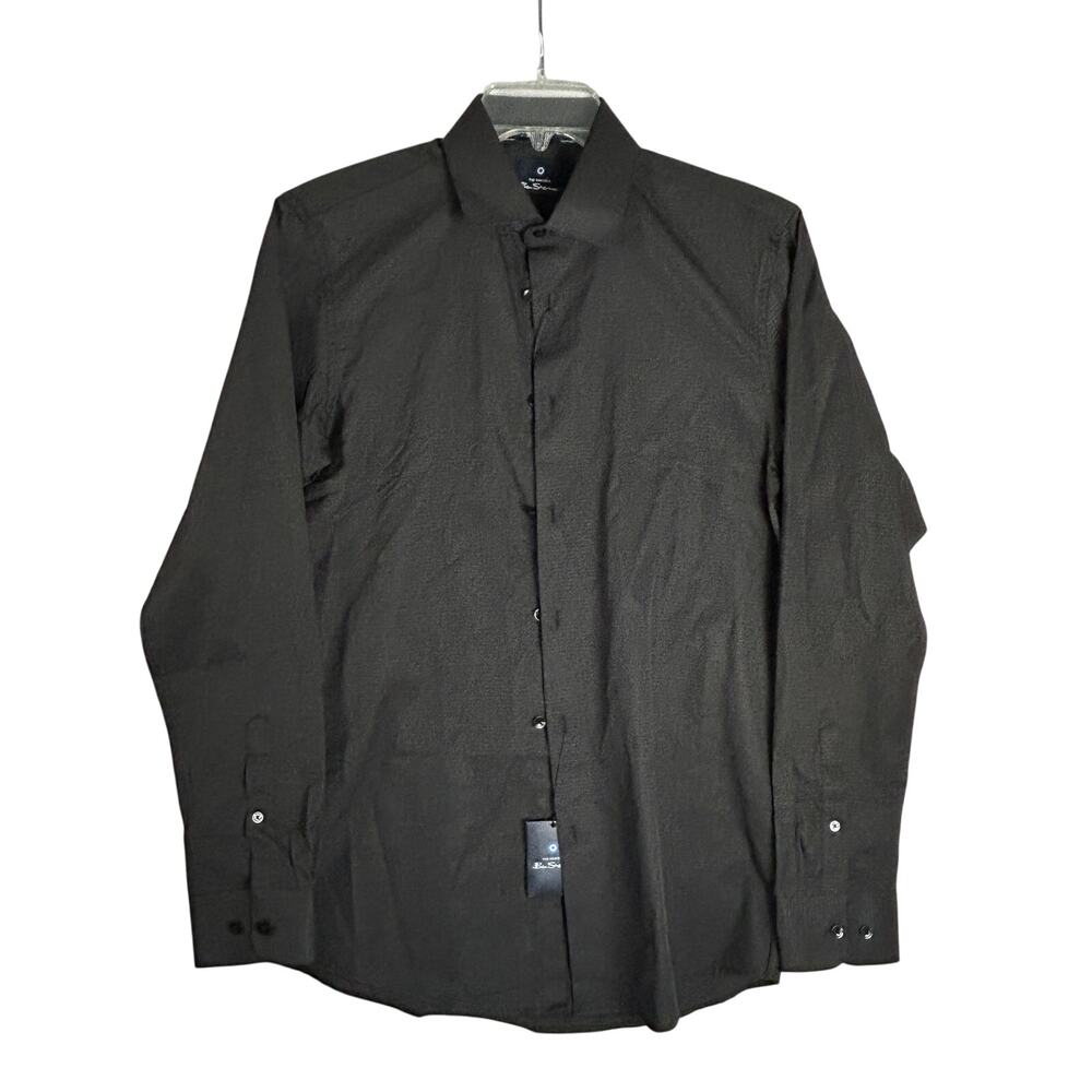 NEW Ben Sherman Performance Dress Shirt Mens Size Medium Charcoal NWT